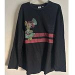 Disney Parks Forever x Junk Food Mad Hatter Lightweight Sweatshirt Adult L Black Photo 0