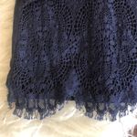 J.Crew  navy crochet lace front long sleeve tee Photo 3