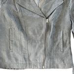 Anthropologie  Womens Small Hei Hei Asymmetrical Vegan Suede Gray Moto Jacket Photo 4
