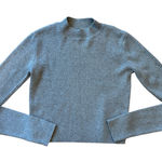 Brandy Melville  Sweater Ribbed Cropped Grey Mockneck OS Photo 0