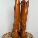 Frye Tall Boot Paige Cognac Camel Leather Riding Boots sz 6.5 Photo 5