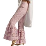 Anna Sui for FREE PEOPLE Pink Floral Lace Pants, Size L, New w/o Tag MSRP $559 Photo 4