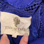 The Jetset Diaries  Iris Blue Jumpsuit Size 6 Crochet Embellishments Photo 3