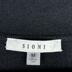 Sioni Medium Solid Black Open Front‎ Cardigan Blazer Feather Trim Sleeves Detail Photo 5