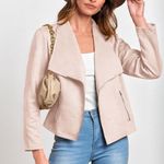 PRETTYGARDEN  Women's Faux Suede Jacket Long Sleeve Open Front Cropped Coat Photo 0