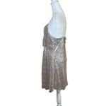 ZARA Silver Sequin Mini Cocktail Dress Faux Wrap Party Festive Slinky Sexy Y2K Sz XS Photo 2