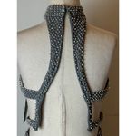 La Femme  Dress Women 00‎ Gray Gunmetal Beaded High Neck Cut Out Formal Gown Prom Photo 10