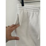 Aritzia TNA Sweatfleece Cozy Fleece Boyfriend Fit Sweat Short Med White (stain) Photo 3