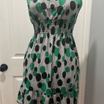 Forever 21  Strapless baby doll top with Green and Black Dots y2k M Photo 1