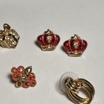 Premier Designs Lot Of 4 Gold Tone Stud Earrings / 3 Avon / 1  Photo 2