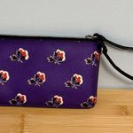 Coach  Purple Wristlet Wallet with Floral Pattern Photo 1