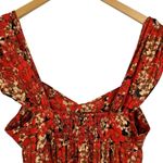 Free People Pattern Play Floral Mini Dress Size Small Linen Babydoll Sundress Photo 9