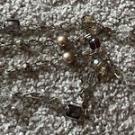 Loft NWT  Double Strand Necklace Silver and Pearl Photo 0
