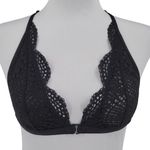 Victoria's Secret  Black Lace Bralette Racerback Whimsigoth Festival Fairy Size S Photo 0