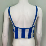 Kortni Jeane  Tankini Top Medium Sporty Stripe Square neckline Photo 3