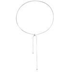 Boutique NEW Women'sā 925 Sterling Silver Lariat Ball Slide Necklace, Adjustable Photo 5