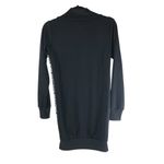 ASICS  Tiger Womens Long Full Zip Jersey Sweater Dress Pockets Black XS Photo 1