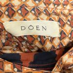 Doen Goa Jumpsuit Women’s Size Medium Clay Block Print Cotton 70s Boho Missing B Orange Photo 10