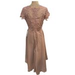EAST COAST BELLA Mother Of The Bride Dress Sz 6 Chiffon Lace Pink Midi V Neck Photo 5