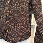 No Boundaries  Black Patterned Button Down Shirt Size Medium‎ Photo 3
