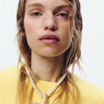 ZARA  Gold Rope Necklace with Embossed Metal Starfish Pendant. Photo 1