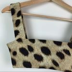 We Wore What  Leopard Bandeau Bra Crop Top XS NWT Photo 4