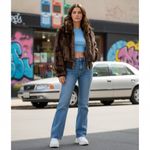 Via vintage victoria secret faux fur short jacket Xs Brown Photo 9