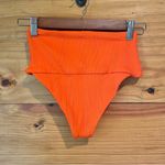 l*space L* Poppy Pointelle Rib Desi Bikini Bottom in Orange Small NWOT Photo 3