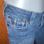 True Religion Blue World Tour Low Rose Skinny Jeans Y2K Size 27 Photo 3