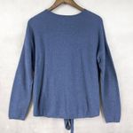 J Jill Sweater Womens Large Thermal Coastal Minimalist Cozy Soft Classic Preppy Blue Photo 4