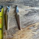 Universal Threads Universal Thread Mixed Metal Dangle Pierced Earrings, Silver and Gold Tone Photo 2