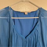 Diane Von Furstenberg  DVF Fenobe Silk Mini Dress Cerulean Blue 6 Photo 5