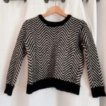 Ganni Anthropology Black and white sweater Photo 0