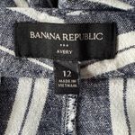 Banana Republic  SZ 12 Avery Ankle Pants Striped Linen Blend Stretch Pockets Photo 7