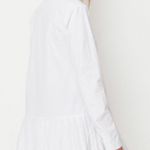 Missguided White Poplin Pleated Hem Dress  Photo 2