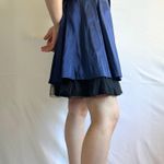 Fiesta Fashion Fiesta Solid Straight Ruched Satin/Mesh Homecoming Dress - Blue/Black - M Photo 8