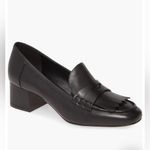 Michael Kors Black The Declan Penny Loafer Fringe Stacked Heel Shoes Size 7.5 Photo 1