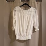 Solitaire  White Blouse with Floral Embroidery Photo 1