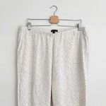 Eileen Fisher  Tencel Viscose Morse Code Slouchy Ankle Pant Size Medium Bone Photo 6