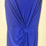 Ralph Lauren Lauren Women’s Royal Blue Cocktail Dress SZ 6 Draped Front Elegant Photo 2