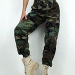 Y2K Women’s Cargo Hot Weather Combat Trousers in Woodland Camo Small Short Photo 0