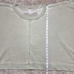 Free People  Daisy Sweatshirt Washed Army Green Small S Oversized Heart OB1899422 Photo 9