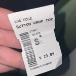 Edge Black Button-Up Crop Tank Photo 3