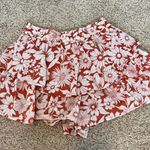American Eagle Orange and Cream Ruffle Skort Photo 0