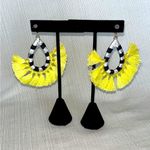 VICI Zebra and Yellow Statement Earrings with Marble Stud Photo 2