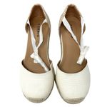 Torrid Size 9.5 WW Wedge White Espadrille Cottagecore Lace Up Ankle 4.5" Heel Photo 1