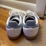 Adidas  Samba White and Light Blue Sneakers Photo 5
