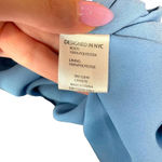 Intermix Pleated Paisley Print Mini Skirt Blue Size XL Photo 6