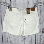 Levi's Levi’s NWT Size 31/12 White Denim Mid Rise Mid-Length Jean Shorts Photo 1