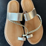 B&B Greek Lather Sandals Gold Size 10.5 Photo 0